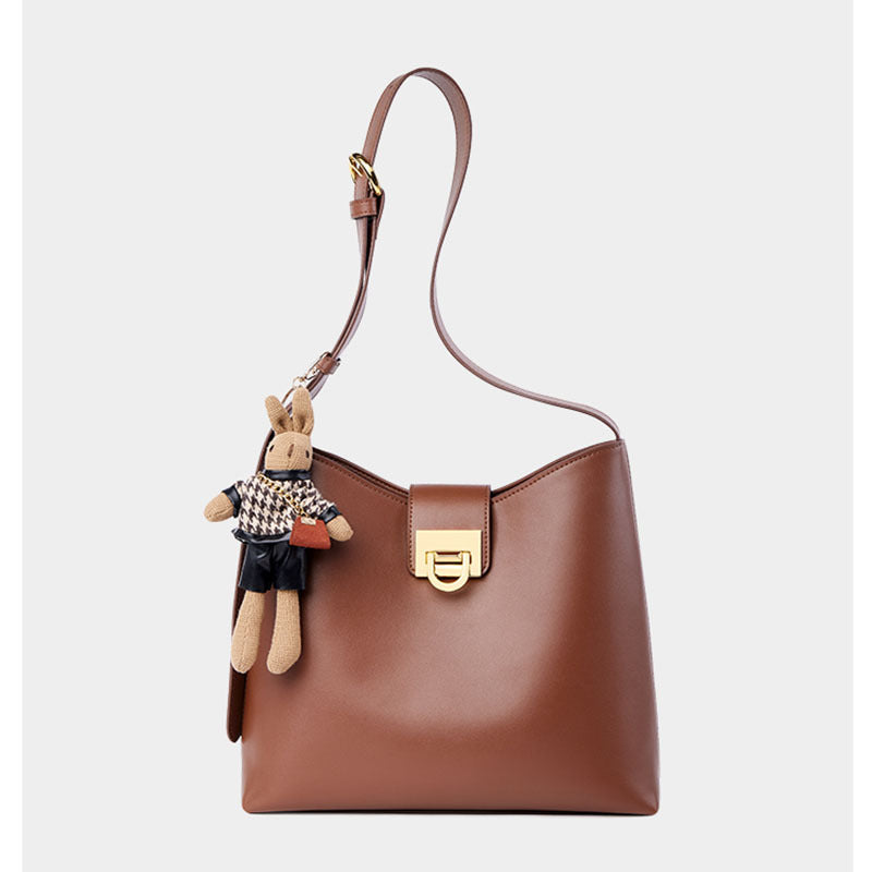 Women's Genuine Leather Light Luxury Cowhide Trendy Shoulder Bags