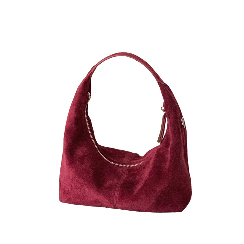 Women's Dumpling Retro Style Genuine Leather Niche Crossbody Bags