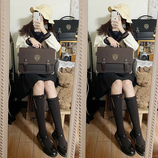 University Uniform College Style One Portable Handbags