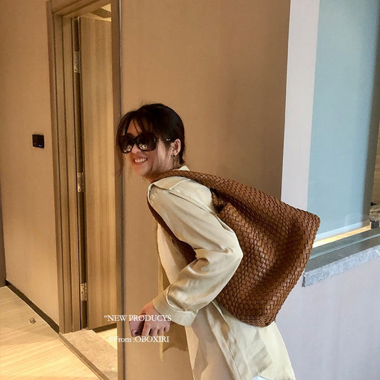 Casual Women's Hand-woven Underarm Fashion Large Tote Bags