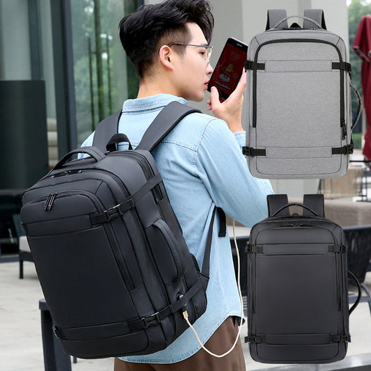Women's & Men's & Large Capacity Expansion Extended Charging Waterproof Backpacks