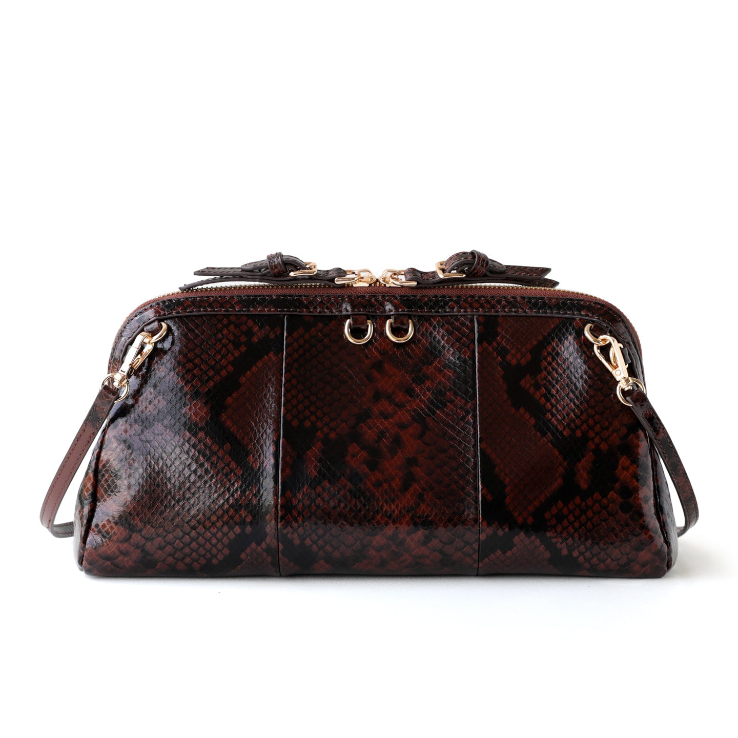 Elegant First Layer Cowhide Personality Snake Shoulder Bags
