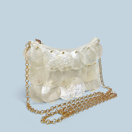 Fresh Fairy Shell Sequined Chain Hand-woven Crossbody Bags