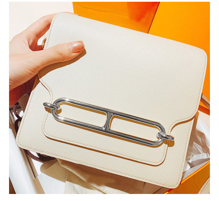 Innovative Pig Nose Stewardess Genuine Leather Shoulder Bags