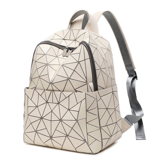 Women's Rhombus Stitching Fashion Large Capacity Sling Backpacks