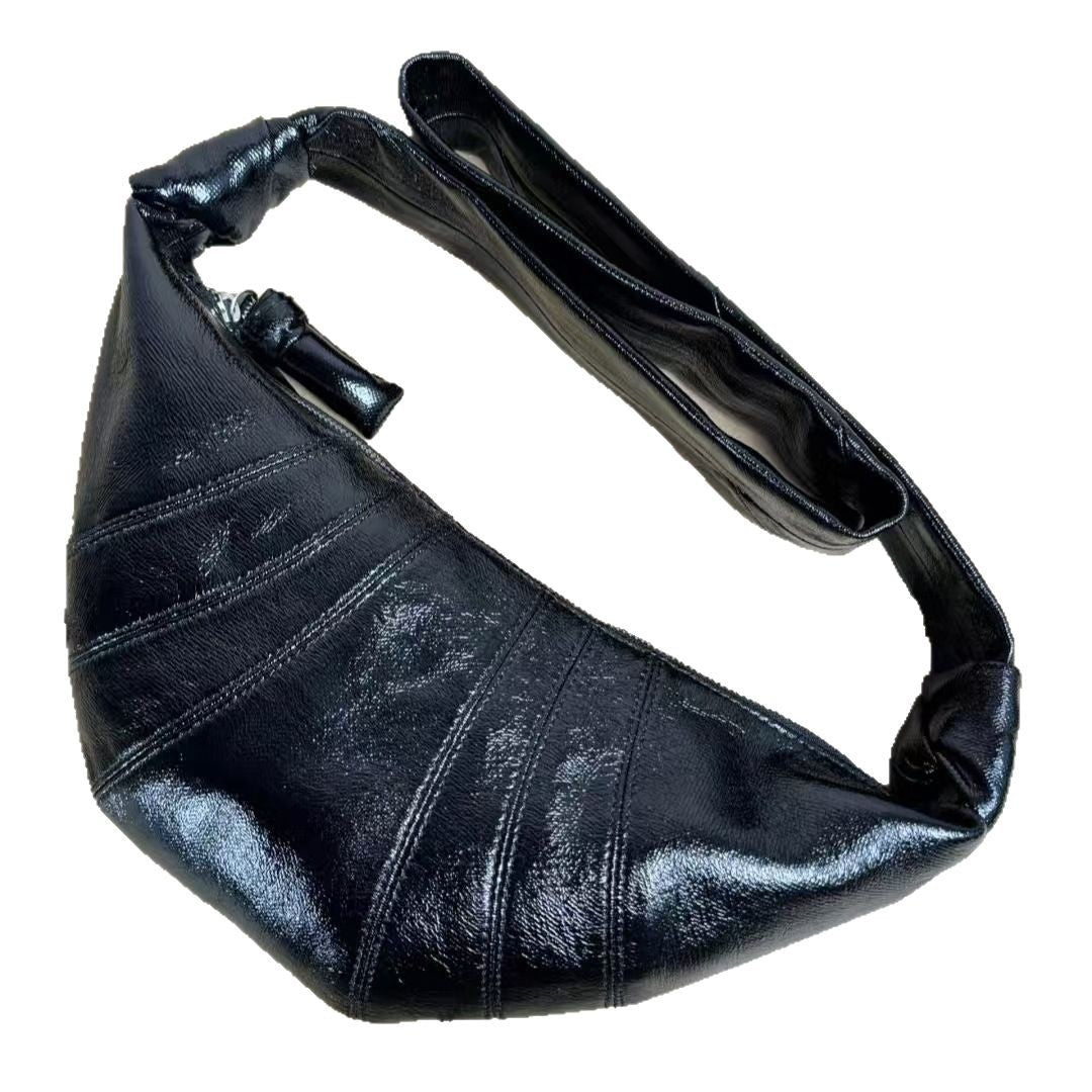 Graceful Croissant Songbag Genuine Leather Dumpling Crossbody Bags