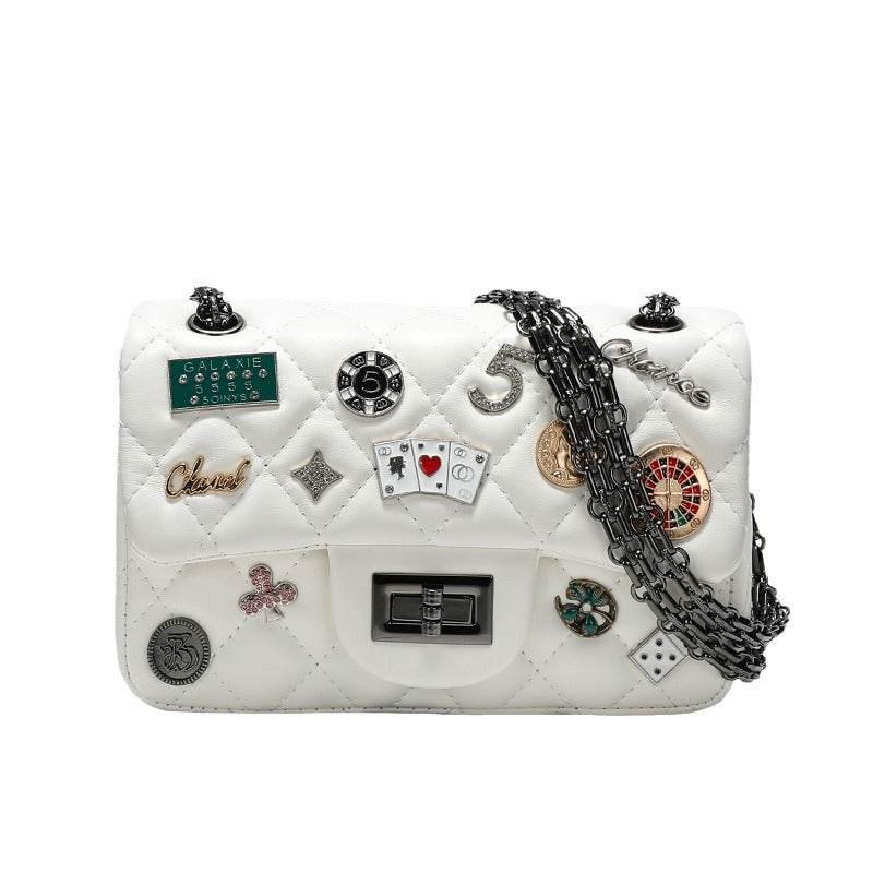 Women's Genuine Leather Light Luxury Seal Chain Shoulder Bags