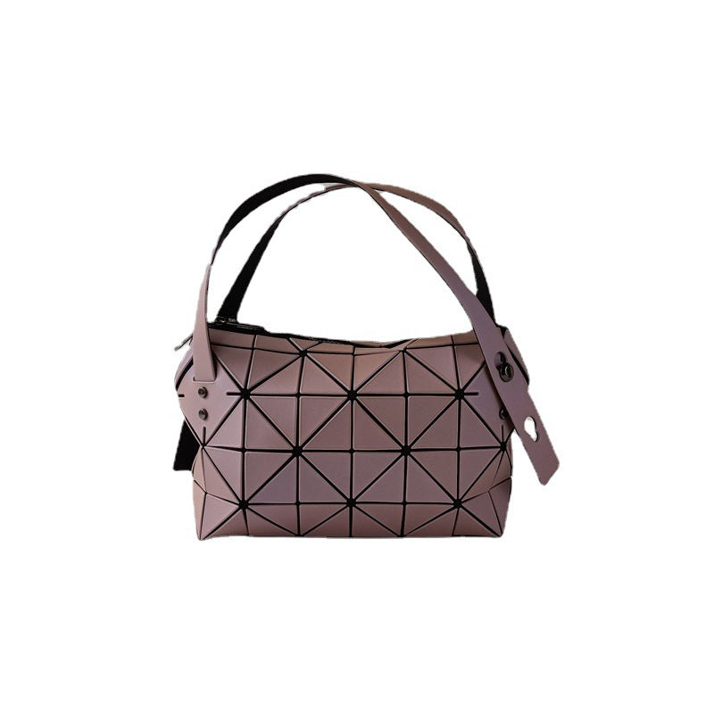 Women's Stitching Geometric Diamond Pattern Fashion Dumpling Bags