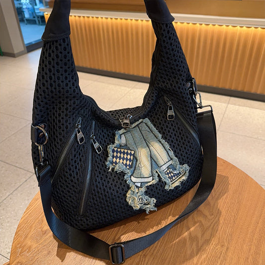 Women's Stitching Portable Large Capacity Personalized Shoulder Bags