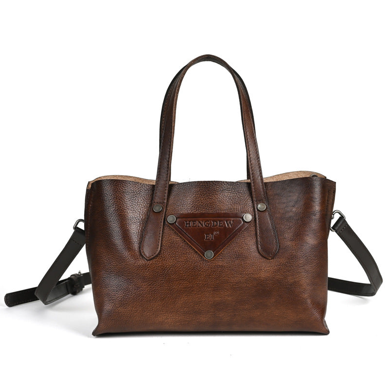 Women's Leather Retro Chinese Style Message Idle Bags