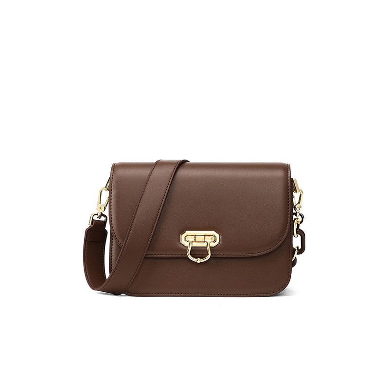 Women's Texture Cow Leather Genuine Retro Underarm Shoulder Bags