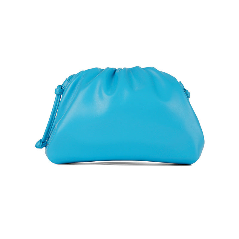 Korean Style Solid Color Soft Leather Clutch Shoulder Bags