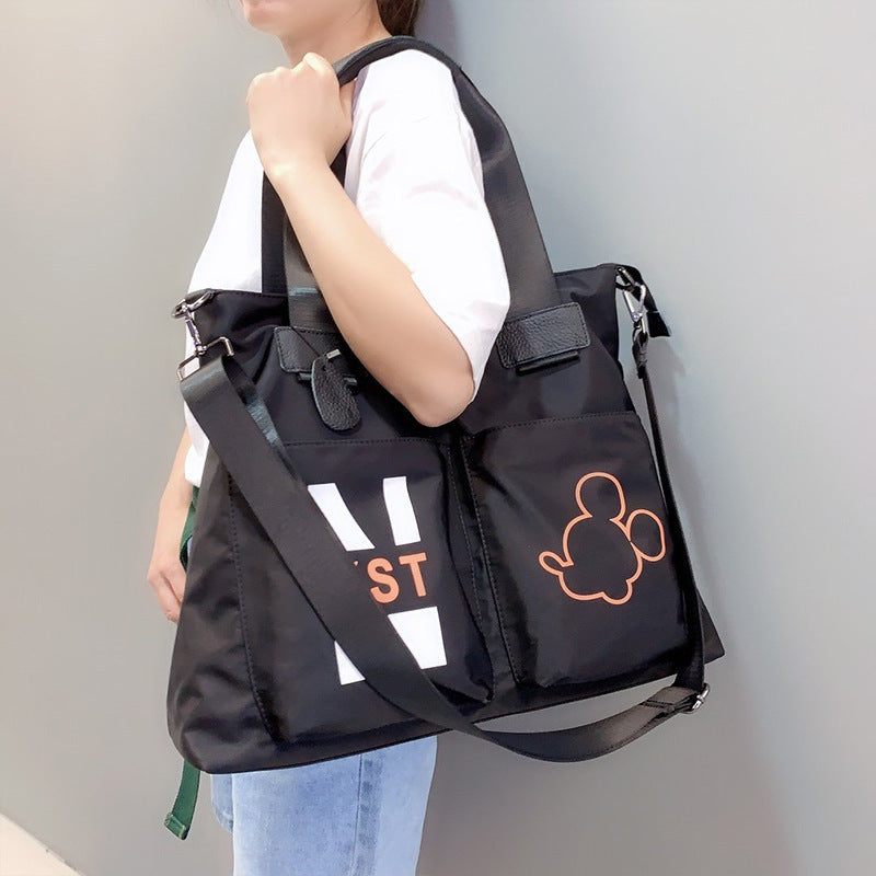 Women's Fashion Big Oxford Cloth Printed Simple Shoulder Bags