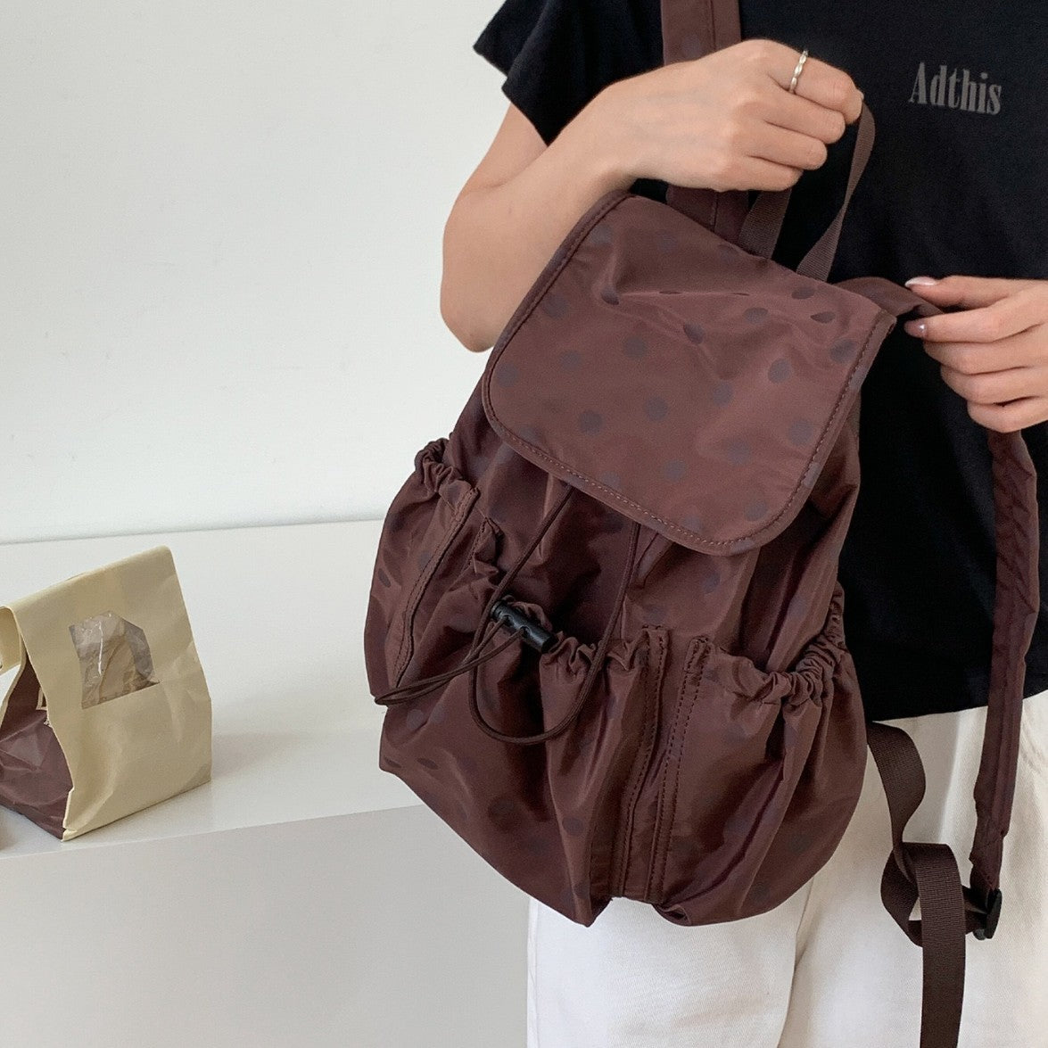 Women's Summer Preppy Style Popular Polka Dot Design Tote Bags