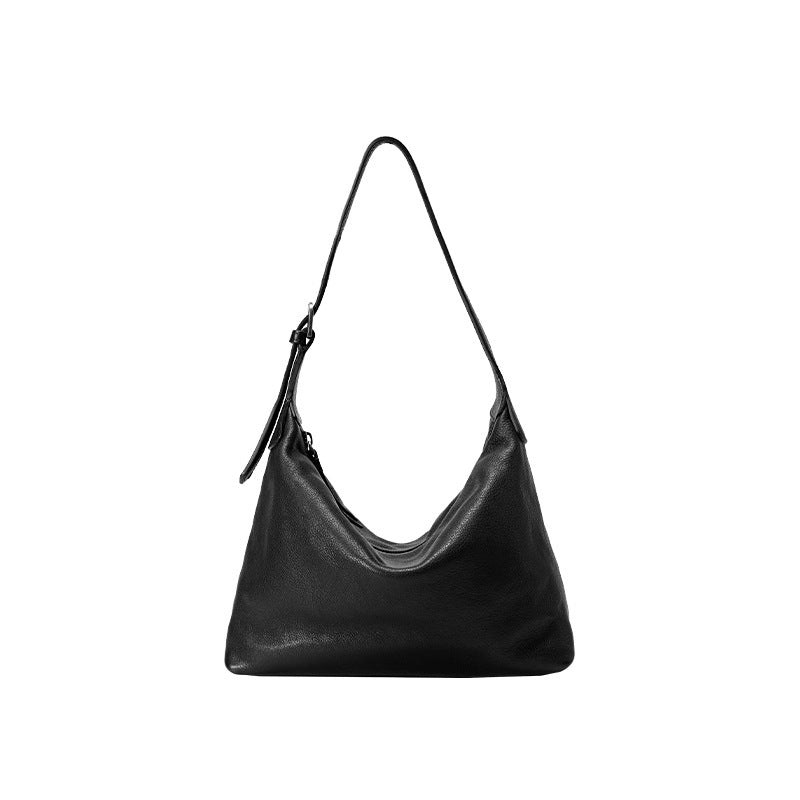 Women's Underarm Closed Toe Layer Vegetable Tanned Commuter Genuine Armpit Bags
