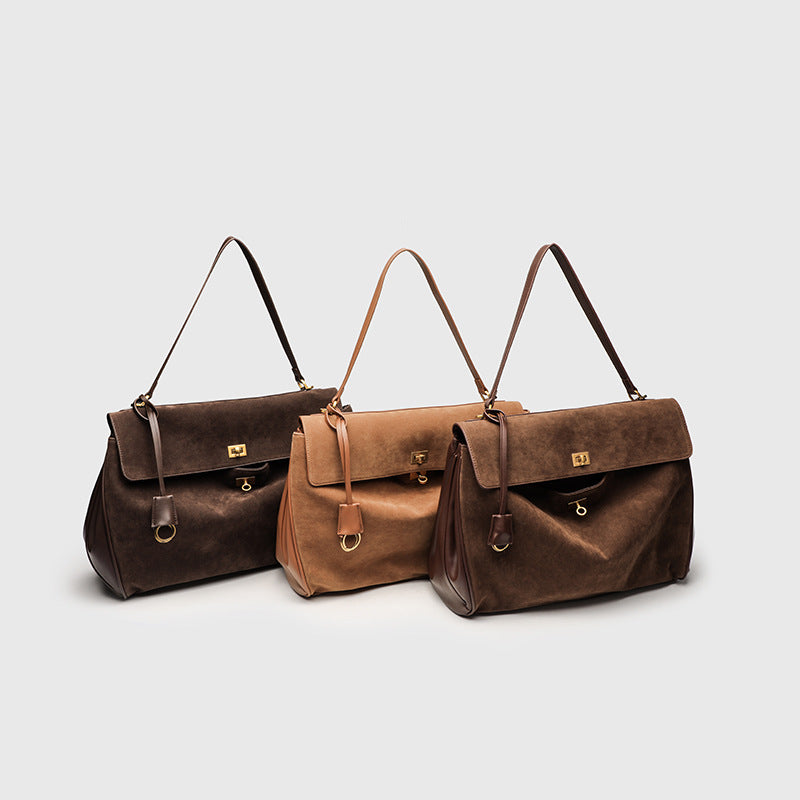 Women's Leather High-grade Retro Large Capacity Commuter Bags