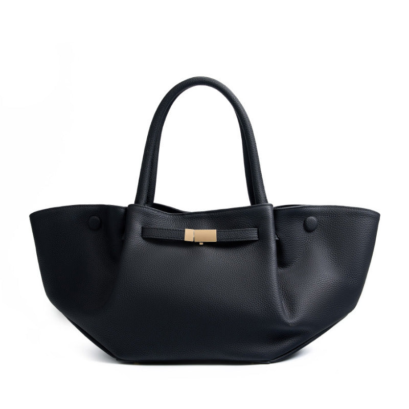 Simple Large Capacity Totes Niche Solid Color Bags
