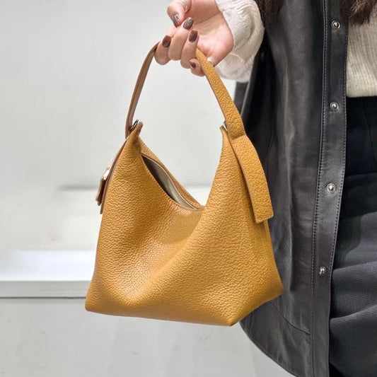 Women's Genuine Leather First Layer Cowhide Pillow Shoulder Bags