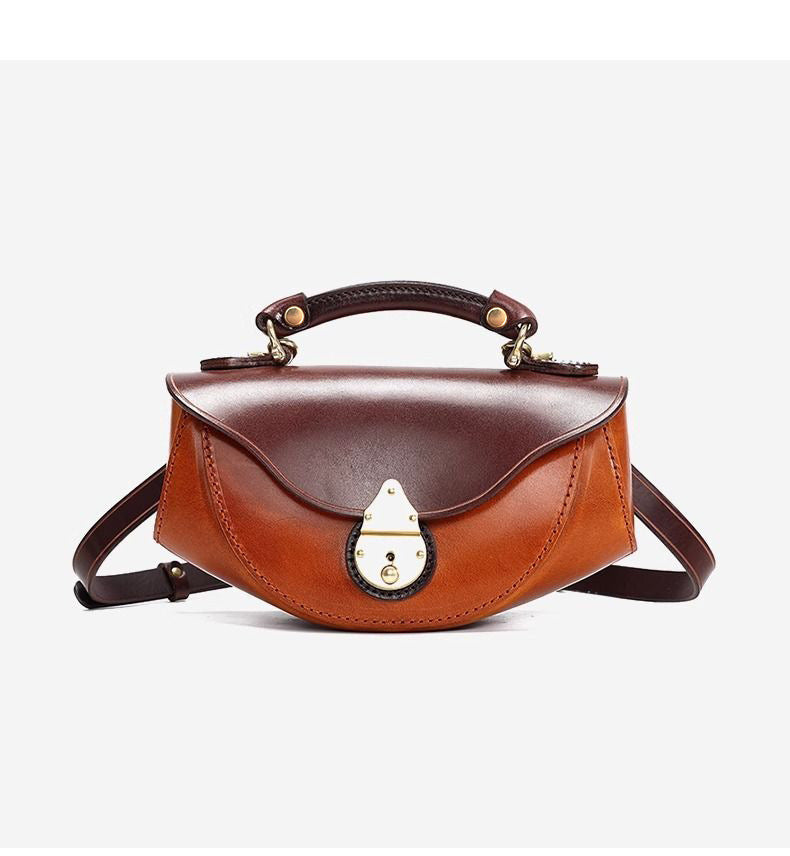 Leather Tactile Feel Boat Layer Cowhide Crossbody Bags