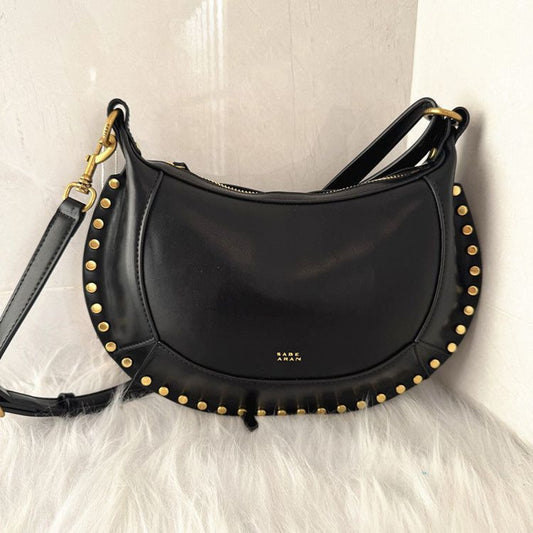 Classic Style Gold Rivet Retro Portable Handbags