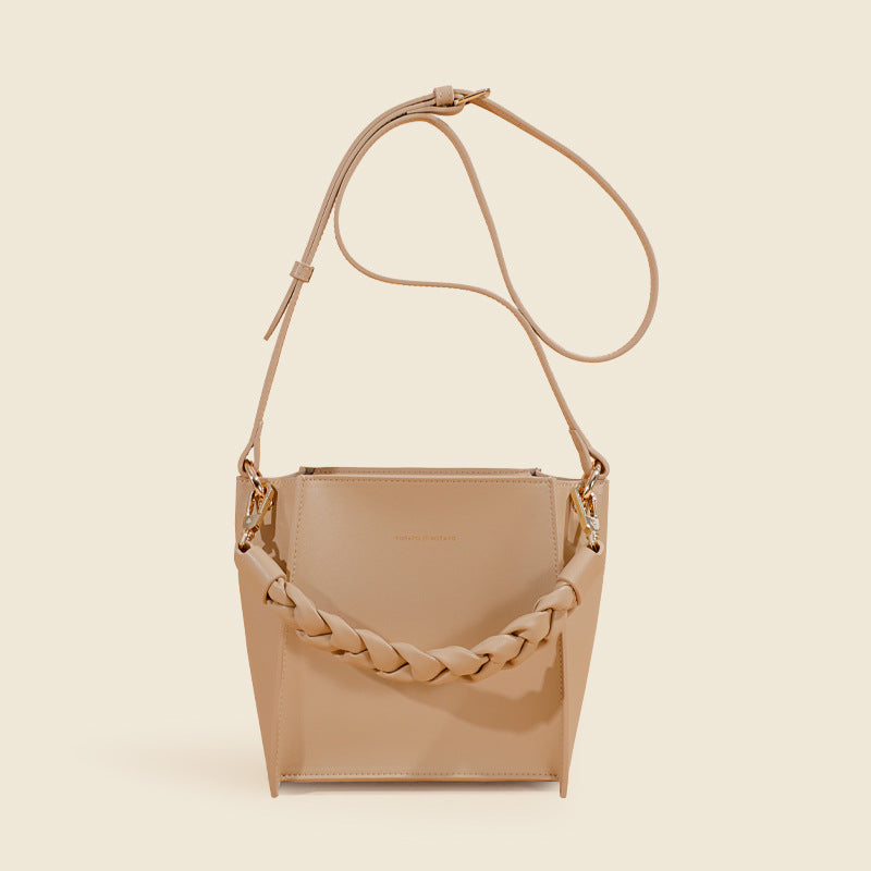 Women's Advanced Feeling Tong Genuine Leather Texture Crossbody Bags