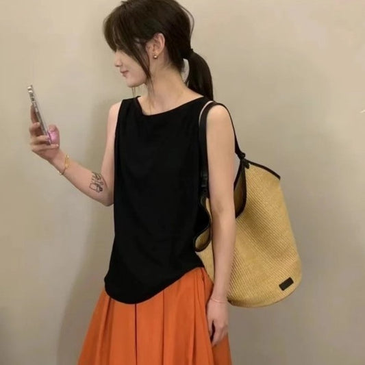 Women's Straw Woven French Minority Designer Handbags