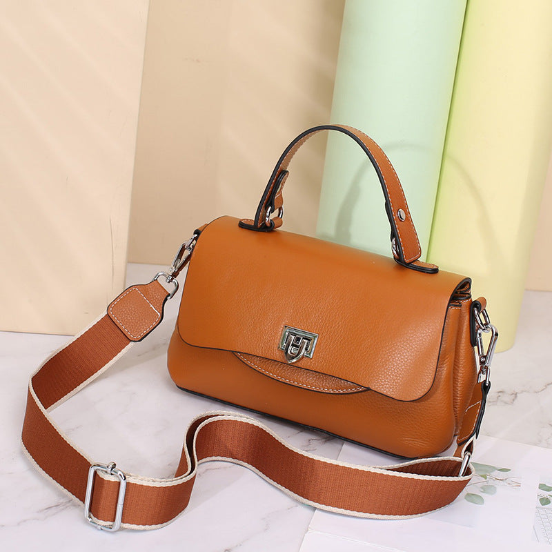 Women's Summer Leather Saddle First Layer Cowhide Shoulder Bags