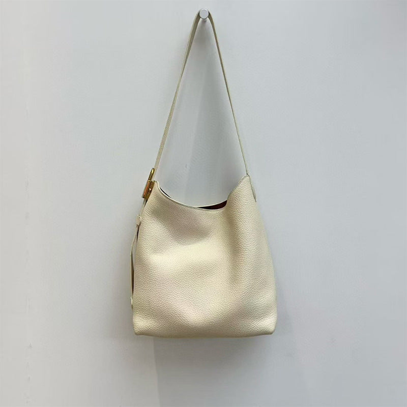 Women's Glutinous First Layer Cowhide Leather Niche Shoulder Bags