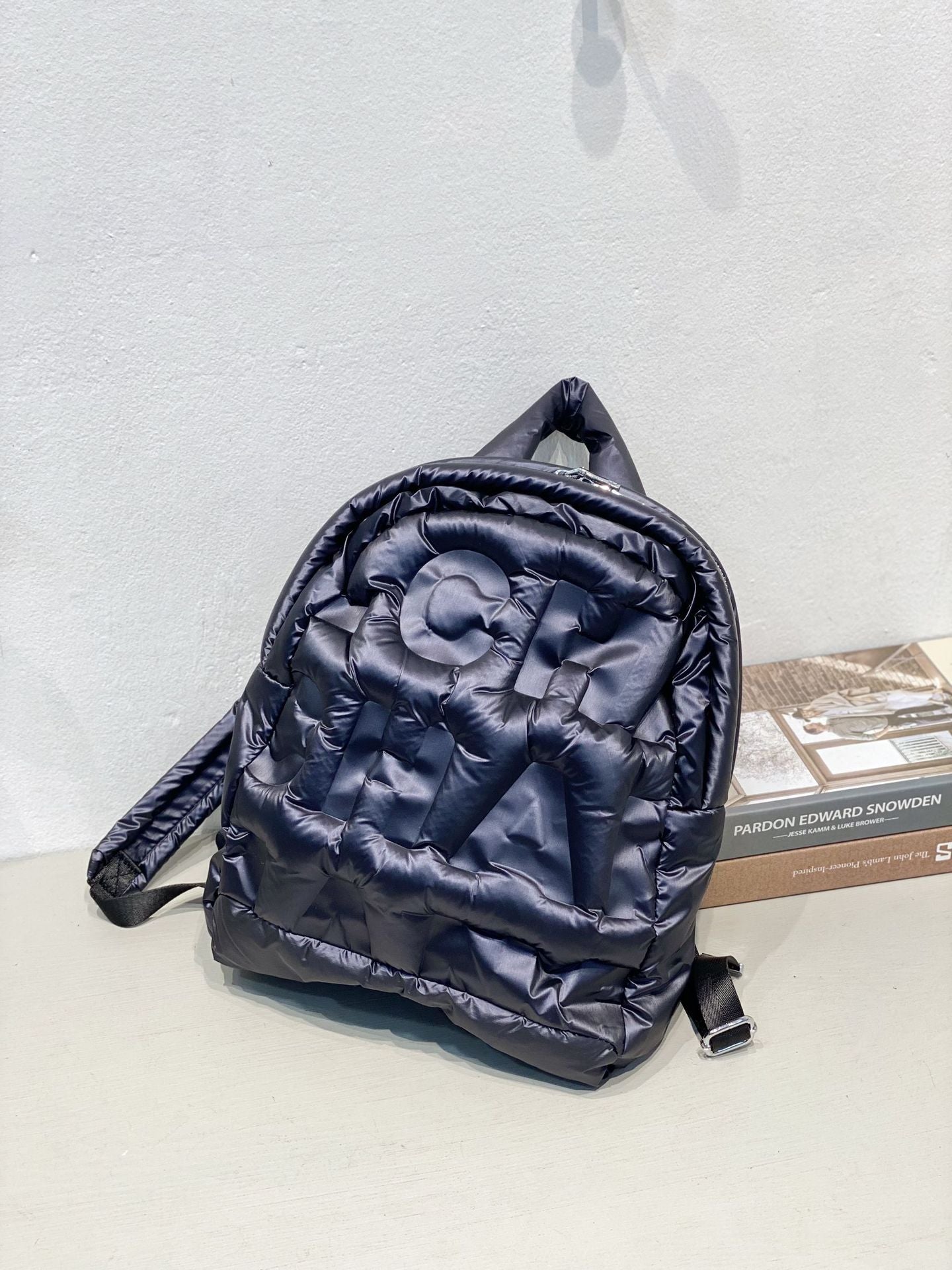 Women's Fashion Large Capacity Pressed Words Lazy Space Backpacks