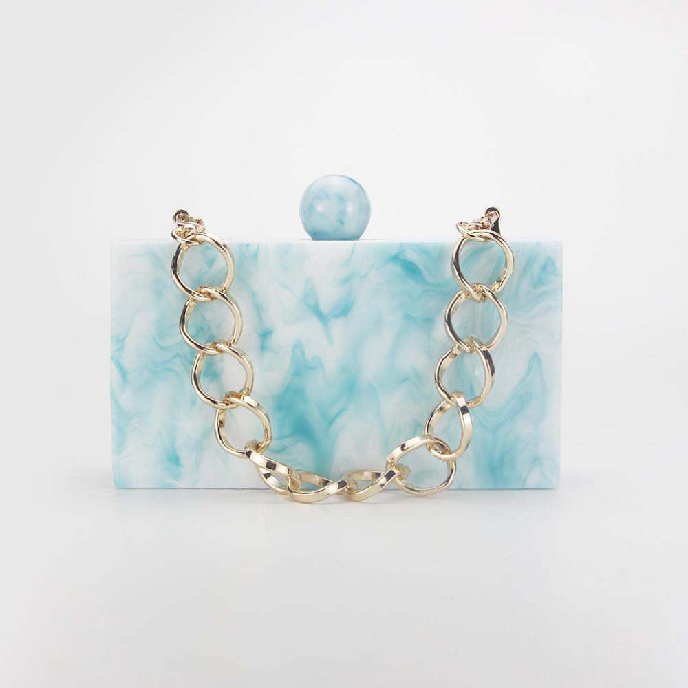 Women's Marble Acrylic Fashion Clutch Dinner Wedding Bags