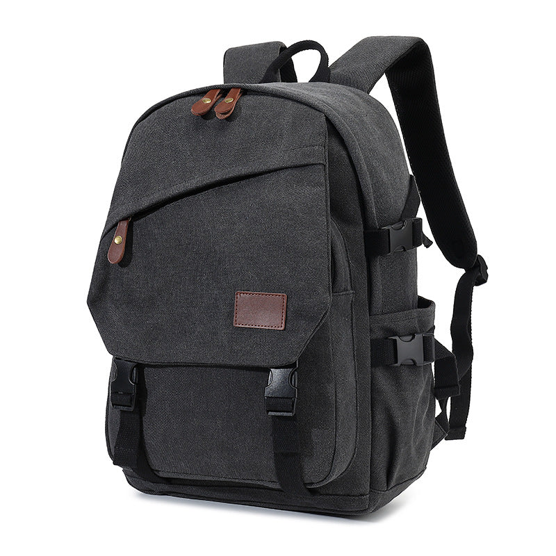 Men's Plaid Retro Canvas College Trendy Large Backpacks