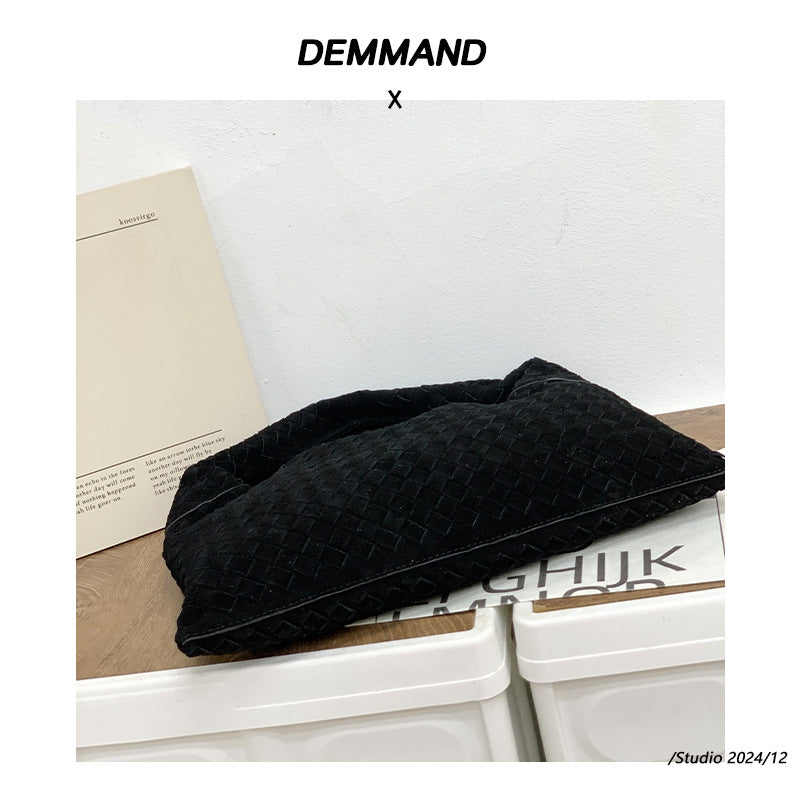 Women's French Style High Sense Woven Underarm Niche Shoulder Bags