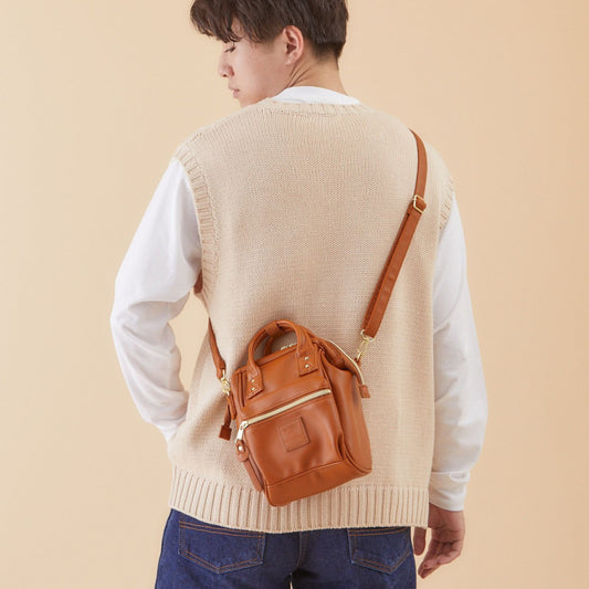 Women's Mini Leather One Large Opening Shopping Crossbody Bags