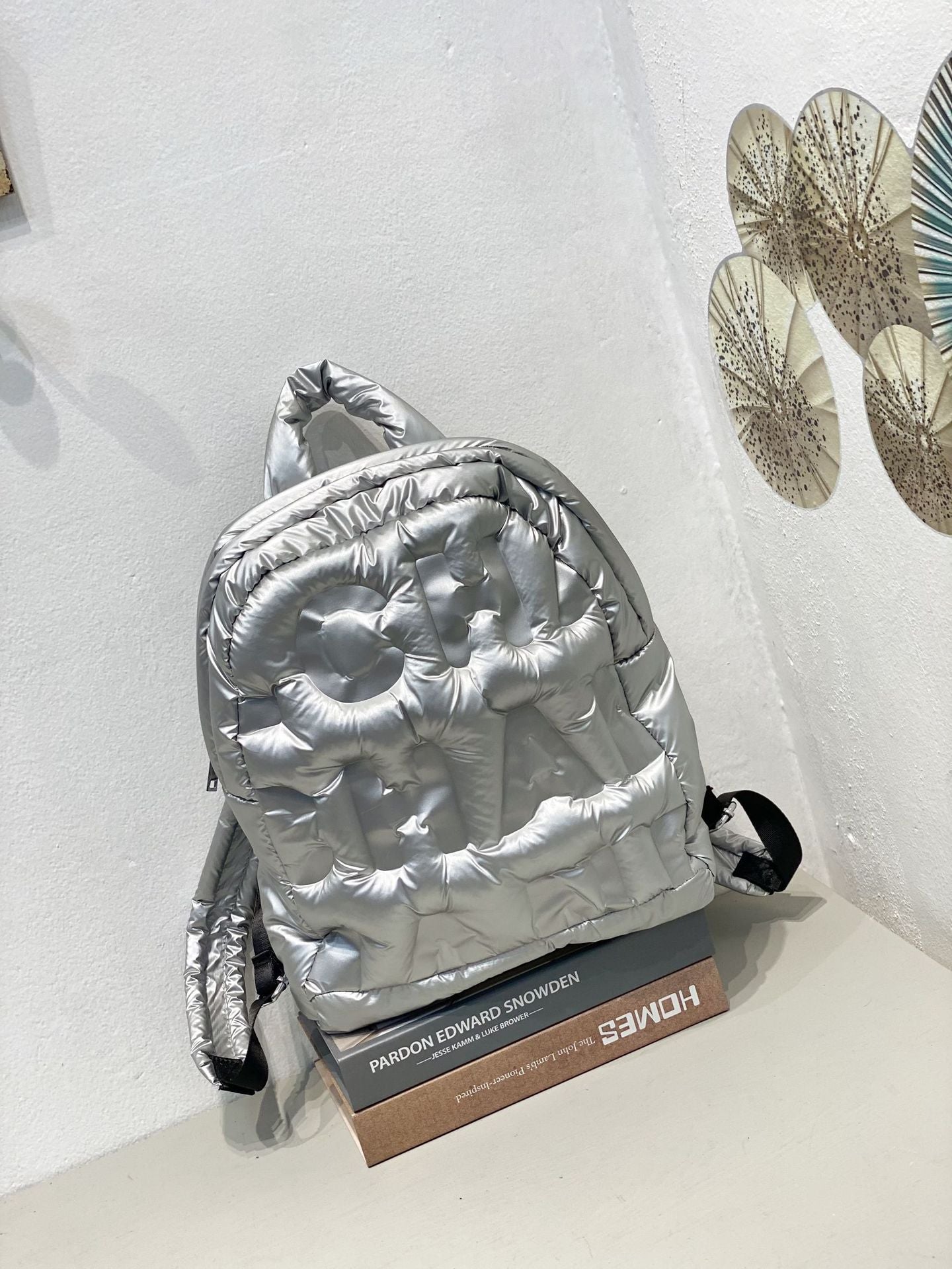 Women's Fashion Large Capacity Pressed Words Lazy Space Backpacks