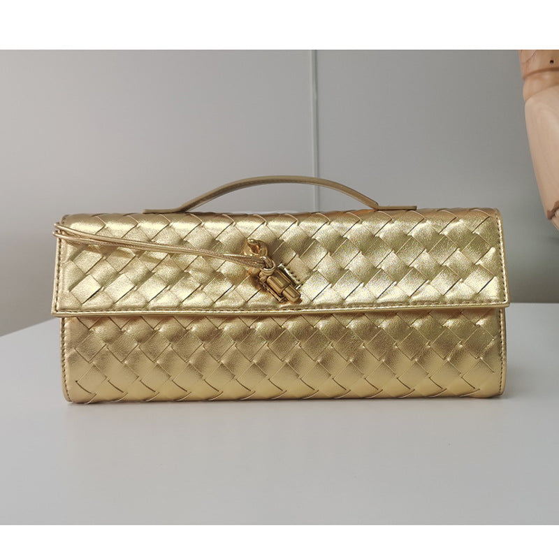 Women's Popular Niche Woven Baguette Fashion Horizontal Handbags