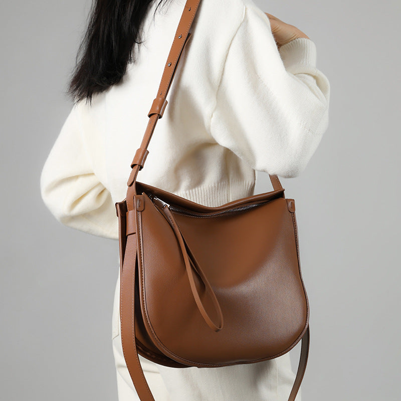 Women's Genuine Leather Large Capacity Shell Niche Crossbody Bags