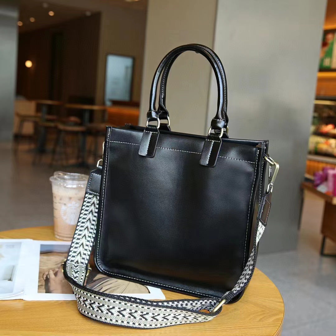 Women's Top Layer Cowhide Vintage Leather Live Crossbody Bags