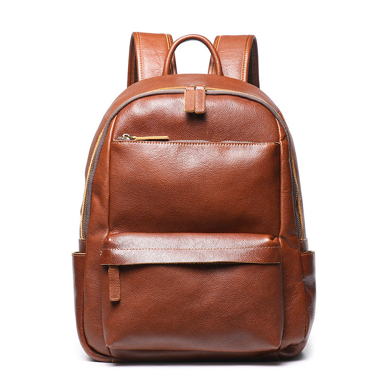 Women's & Men's & Leather First Layer Cowhide Inch Backpacks