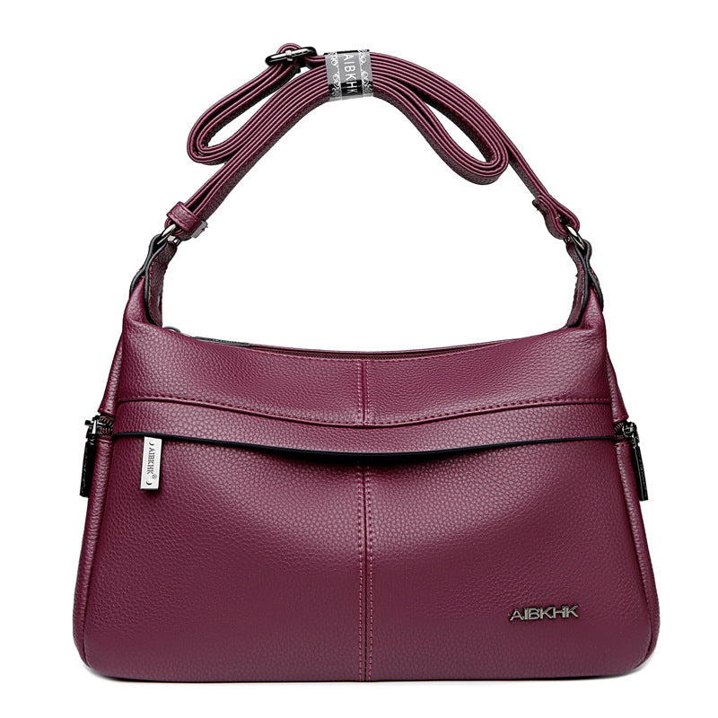 Women's Soft Leather Large Capacity Mom Crossbody Bags