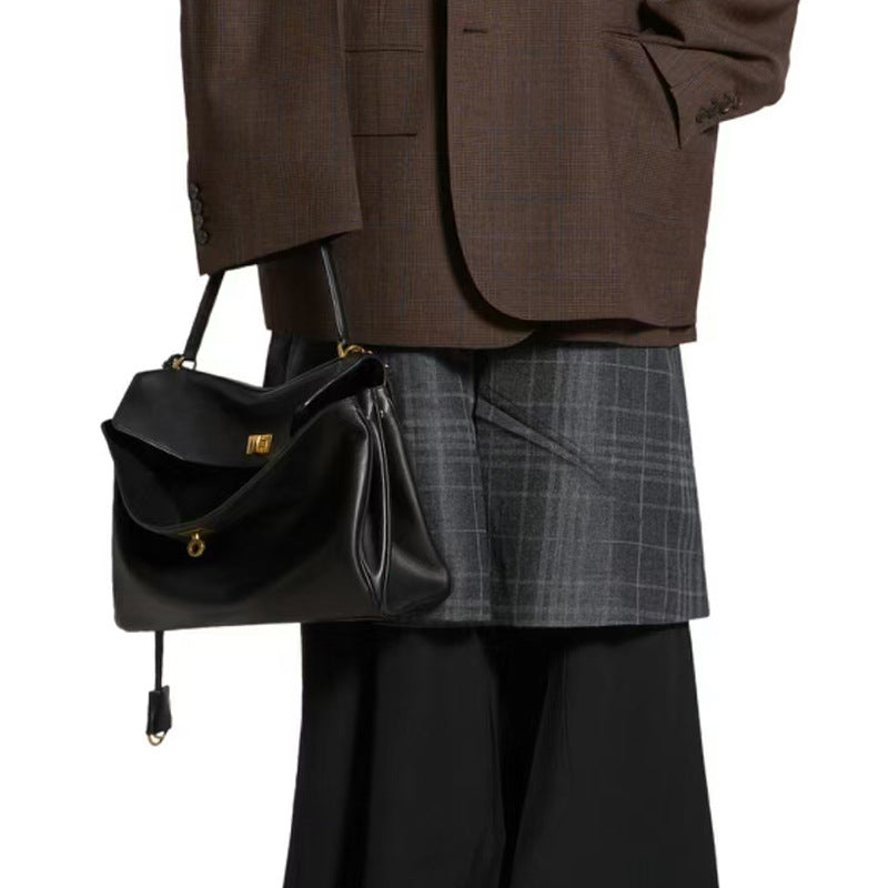 Women's Version Smooth Calfskin Portable Underarm Leisure Shoulder Bags