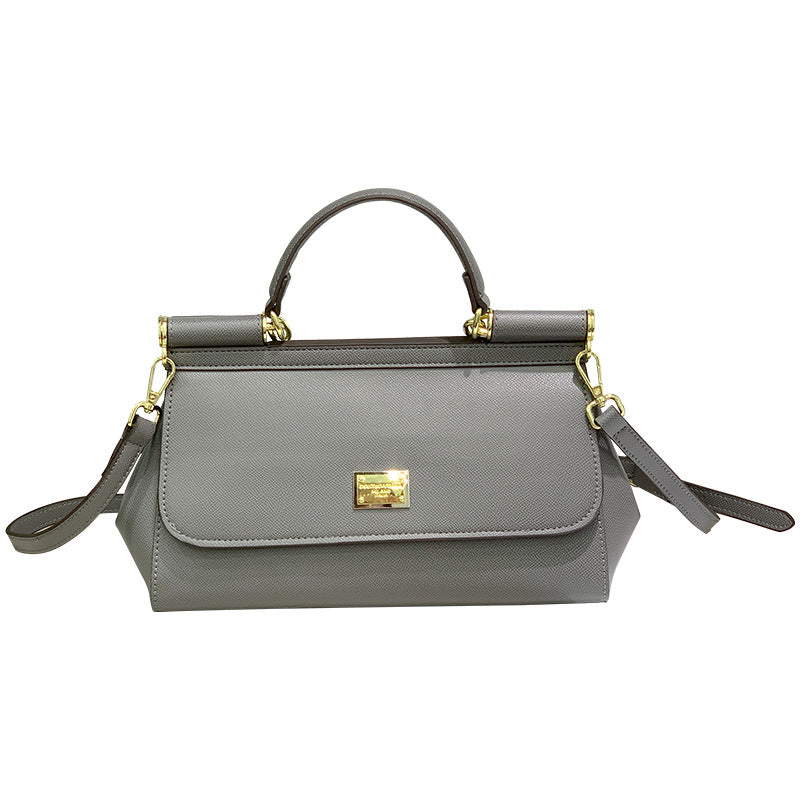 Large Baguette Sicilian Cowhide Flap Cow Handbags