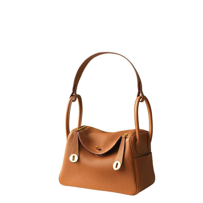 Women's Handmade Large Lindy Genuine Leather Doctor Handbags