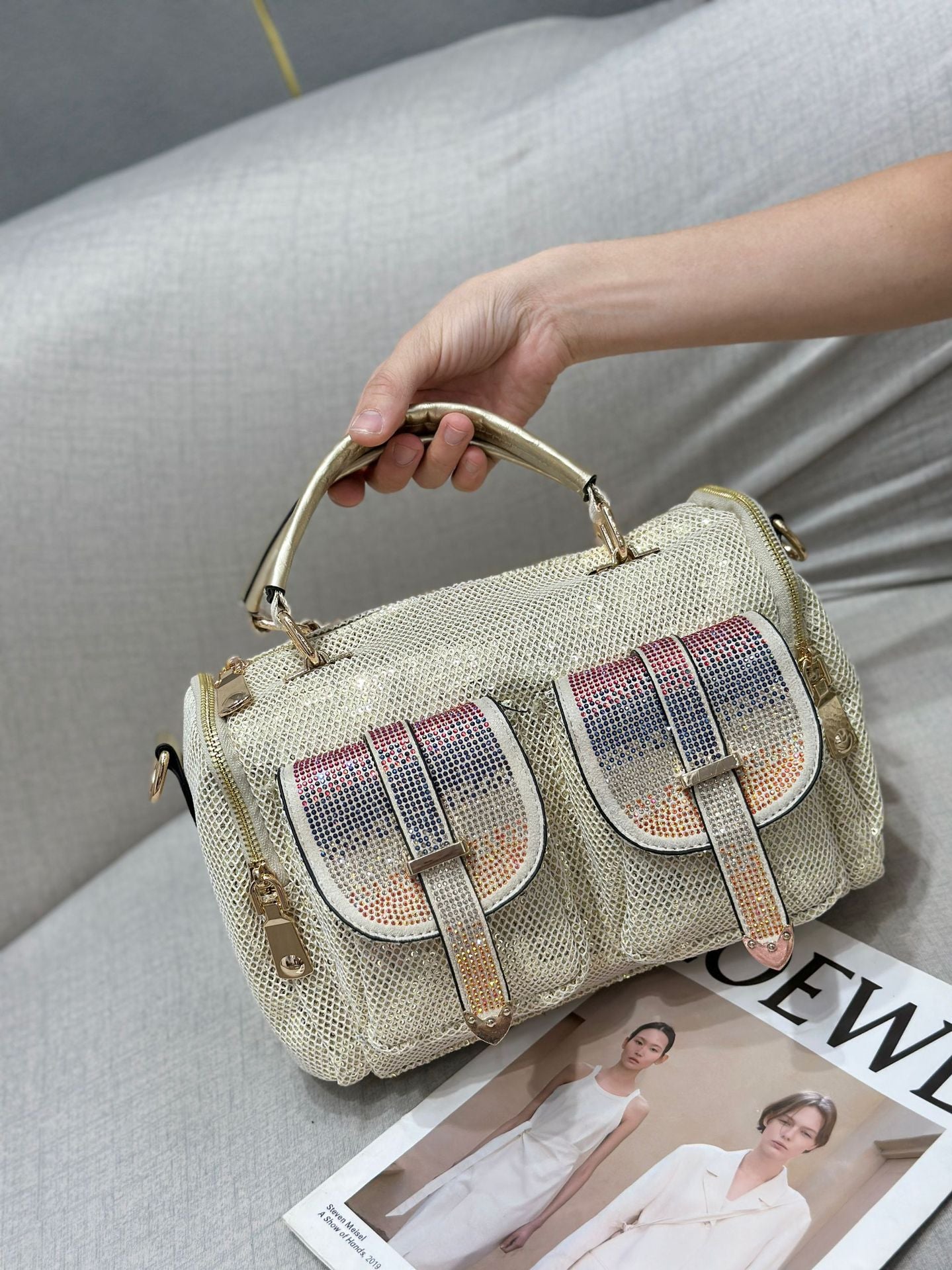 Creative Women's Rhinestone Sequins Large Capacity Bags