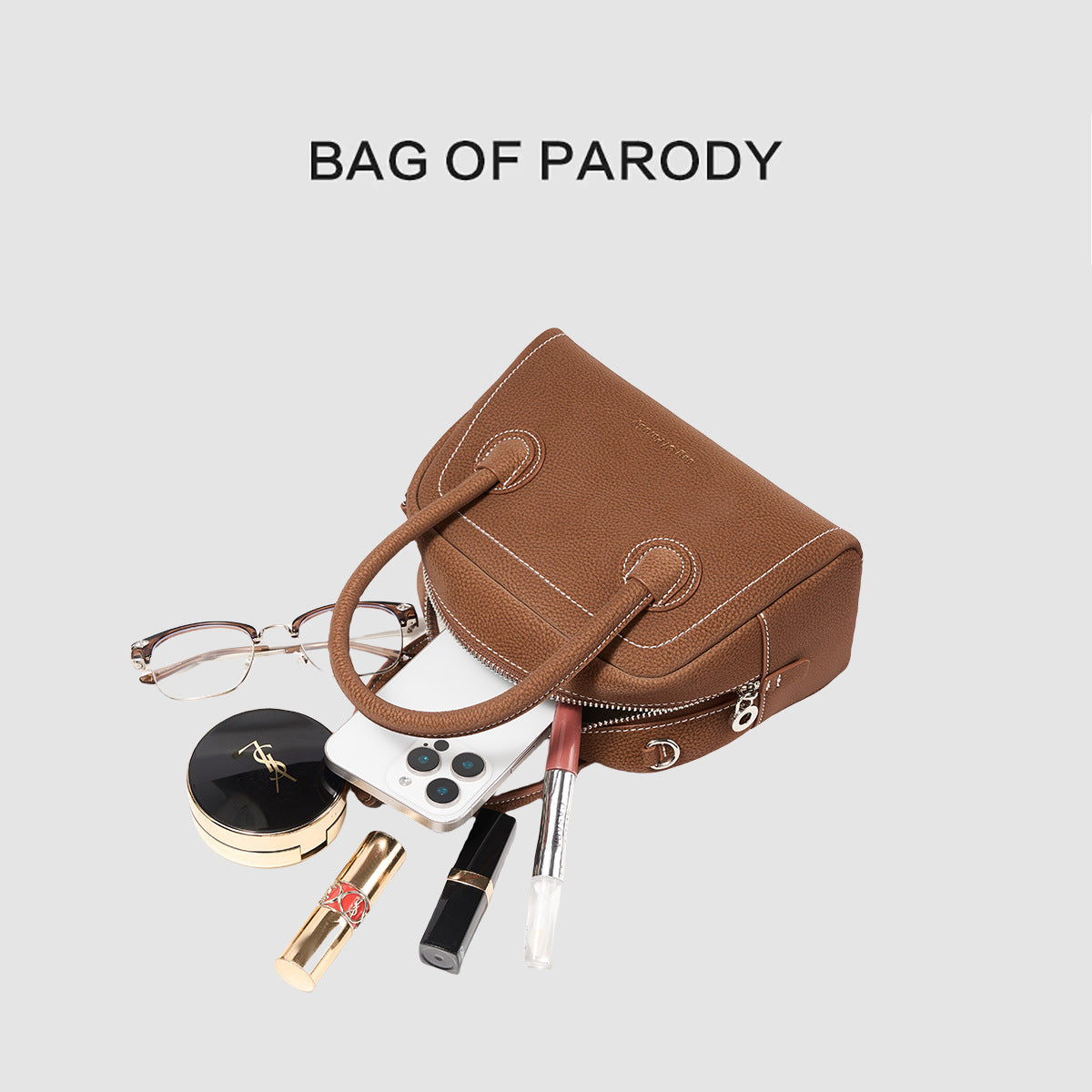 Casual Winter Litchi Pattern Genuine Leather Crossbody Bags