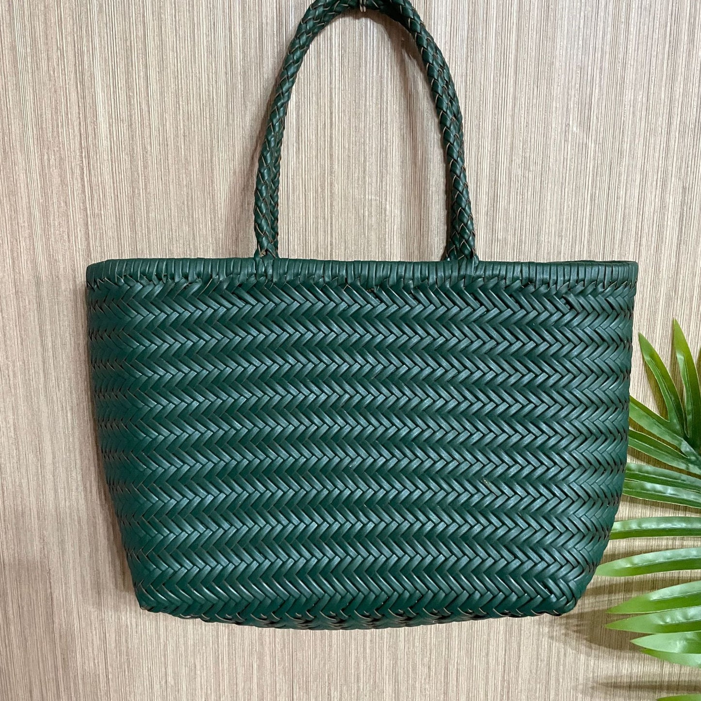 Women's Woven Genuine Leather French Style Vegetable Bags