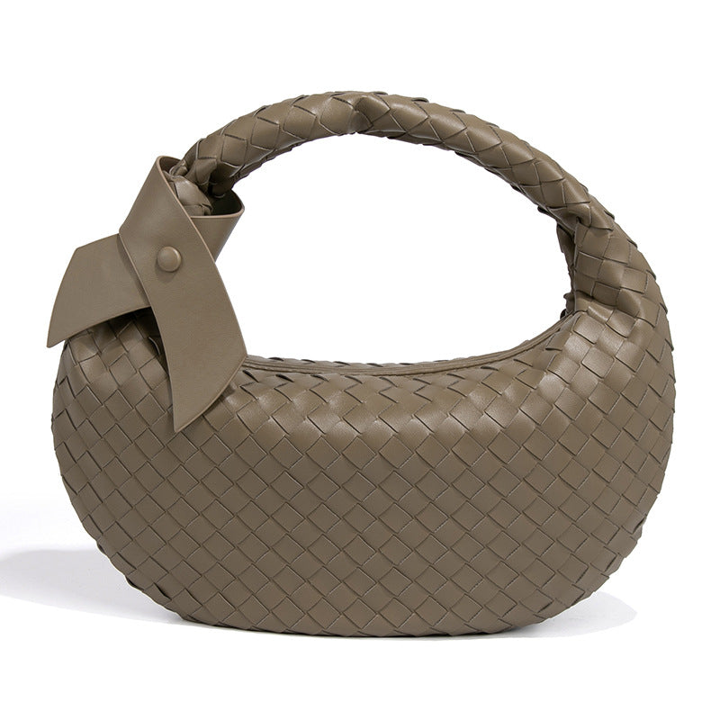Women's Woven Fashion Knotted Round Large Capacity Handbags