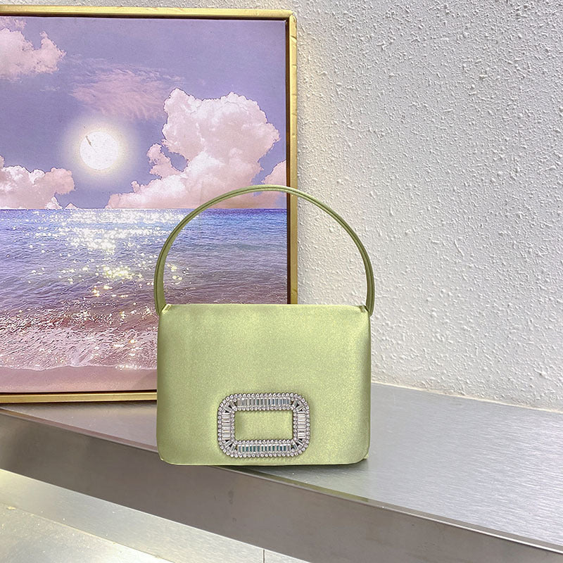 Veet Shiny Rhinestone Portable Diamond Chain Handbags