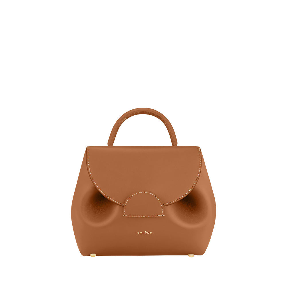 Smiling Face Genuine Leather Boling Commuter Crossbody Bags