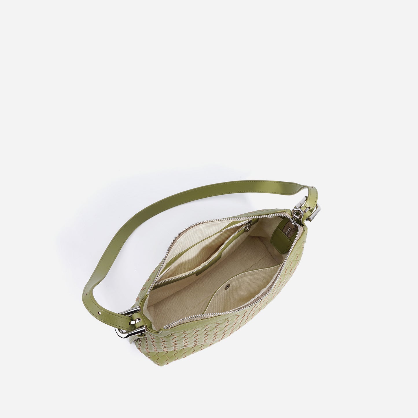 Stylish Lightweight Genuine Leather Underarm Hand-woven Crossbody Bags