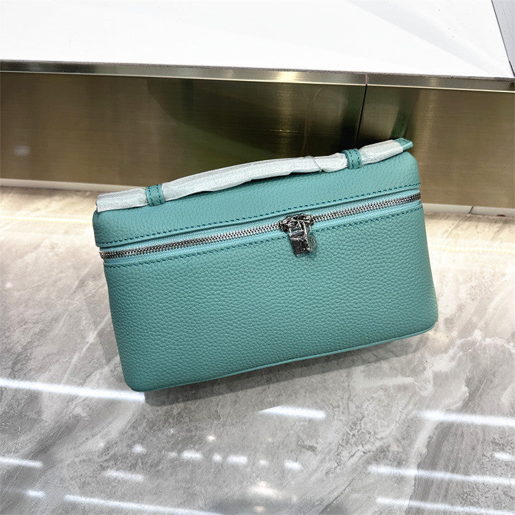 Layer Cowhide Lunch Box Portable Niche Crossbody Bags